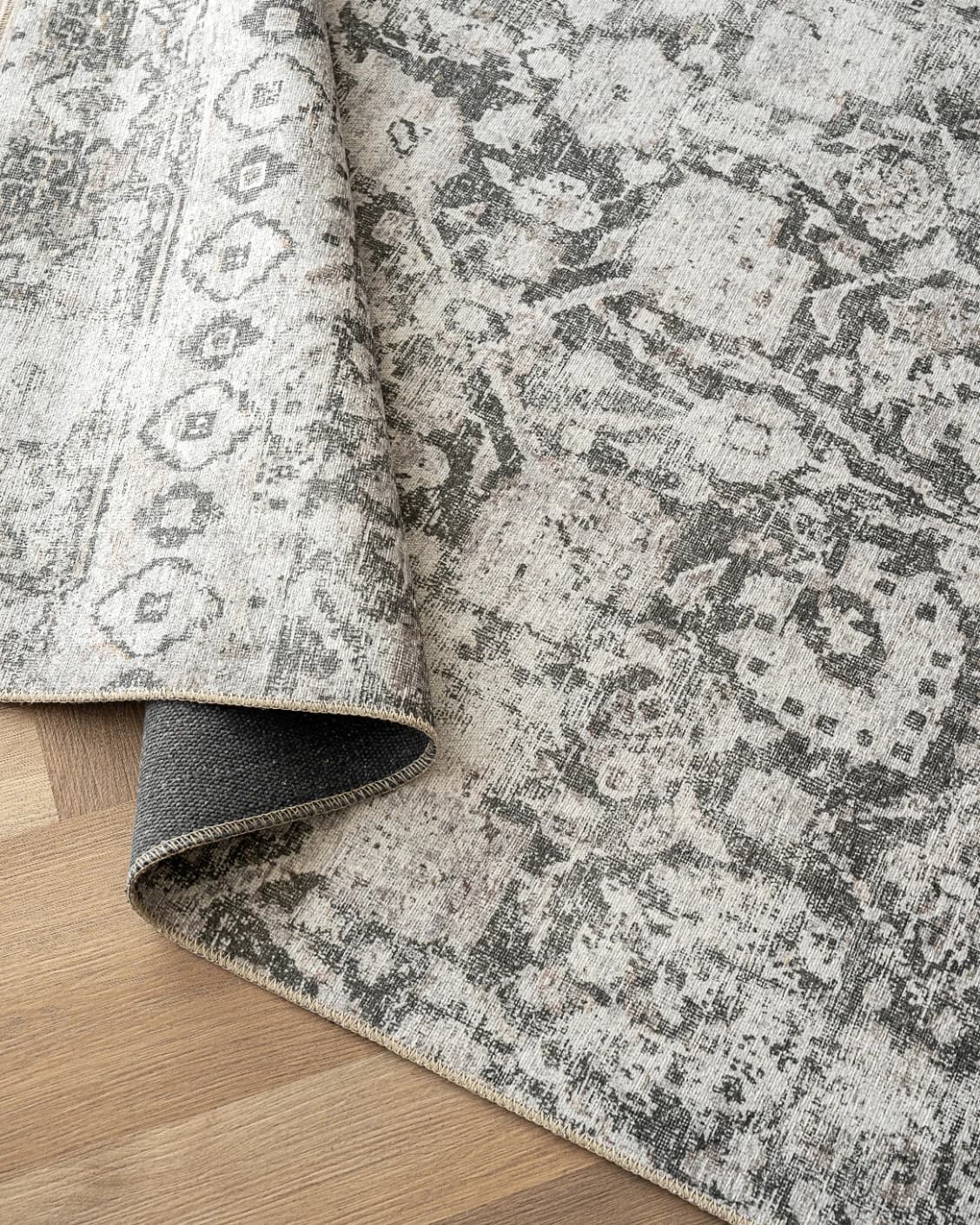 Vince Porcini carpet in grey and charcoal, shown in a product close-up as image 11