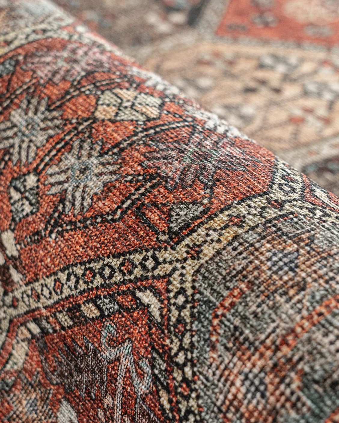 Vince Rosso carpet in rust and multicolour, shown in a product close-up as image 17