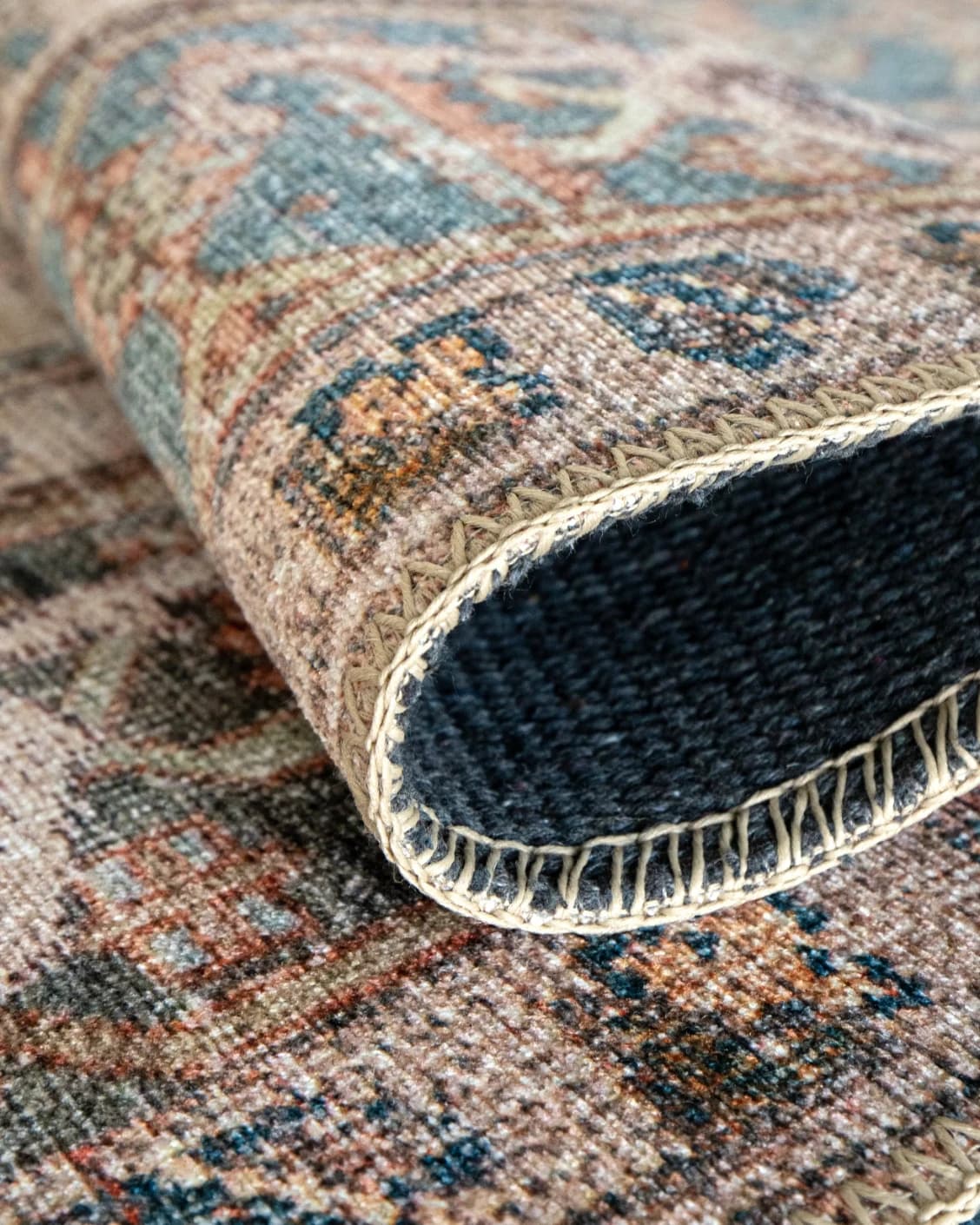 Vince Rouge Runners carpet in red and multicolour, shown in a product close-up as image 4