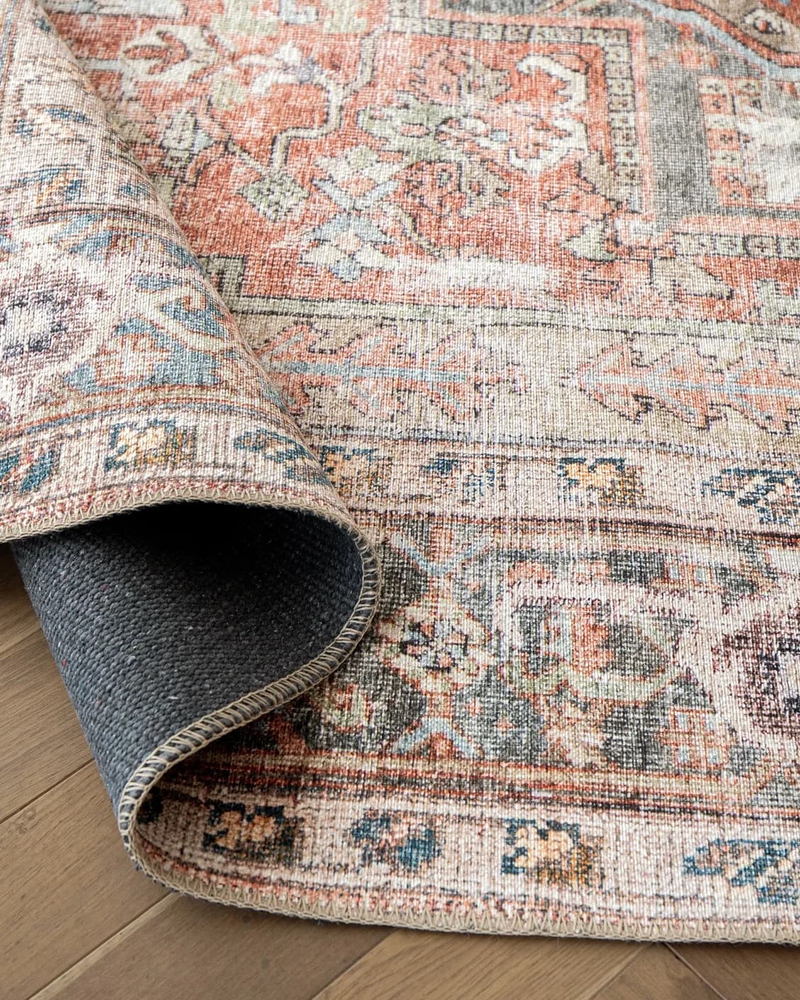 Vince Rouge Runners carpet in red and multicolour, shown in a product close-up as image 5