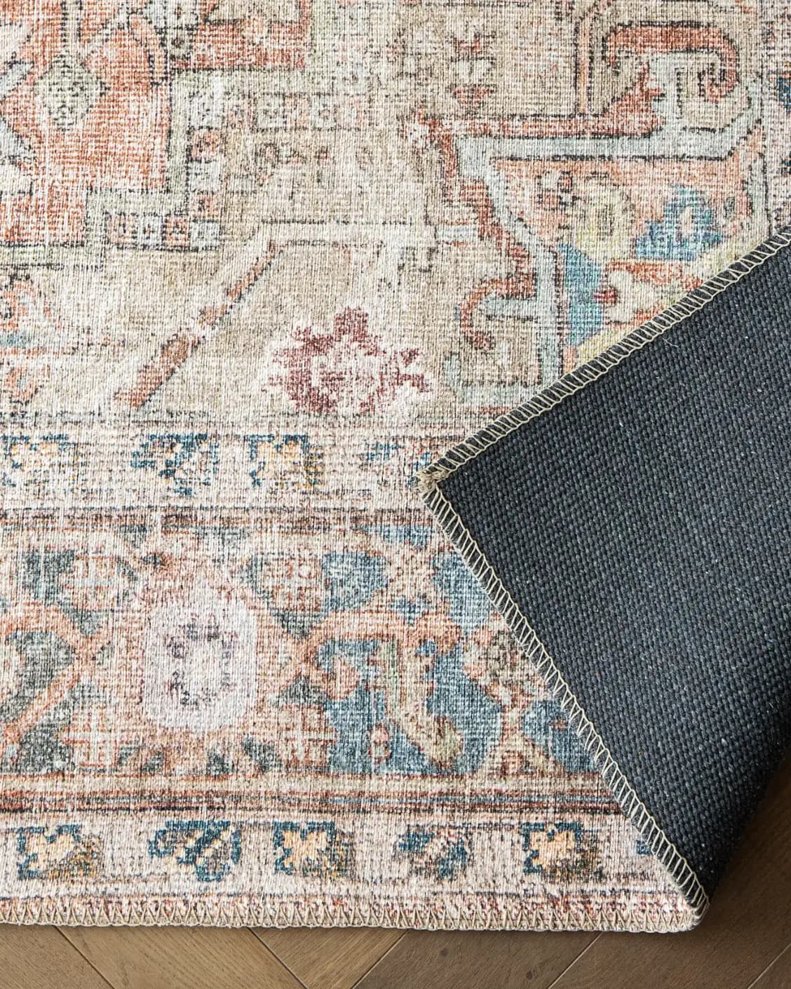 Vince Rouge carpet in red and multicolour, shown in a product top view as image 13