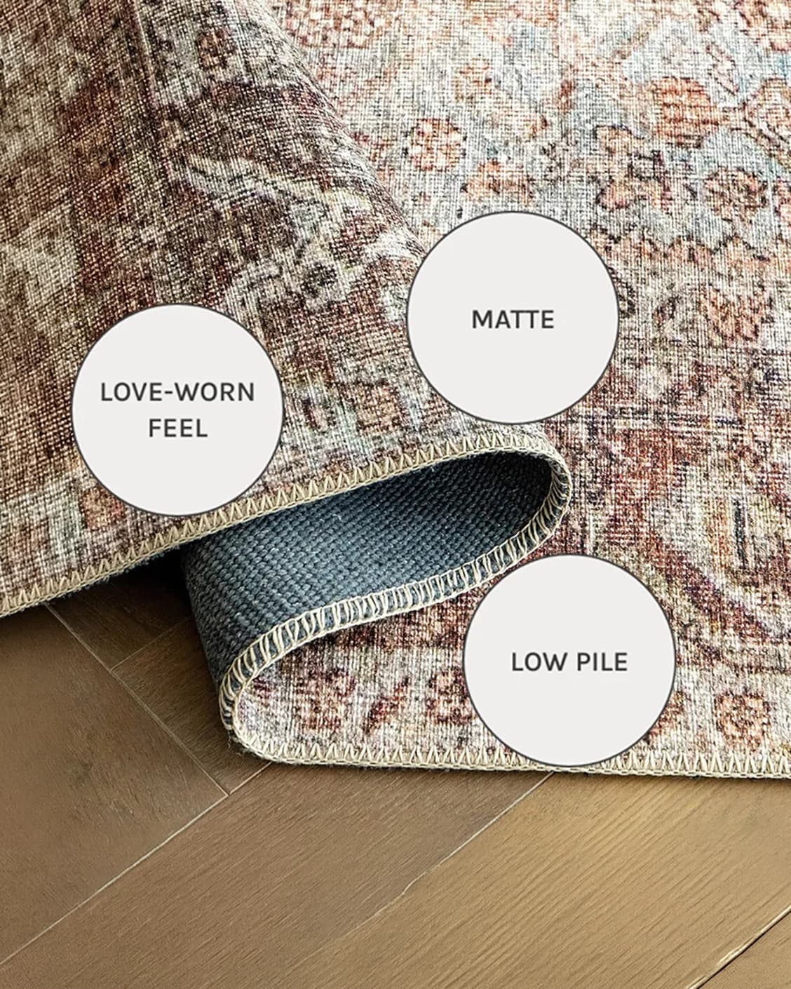 Vince Sandy carpets in sandy, beige and multicolour, shown in a close-up as image 13
