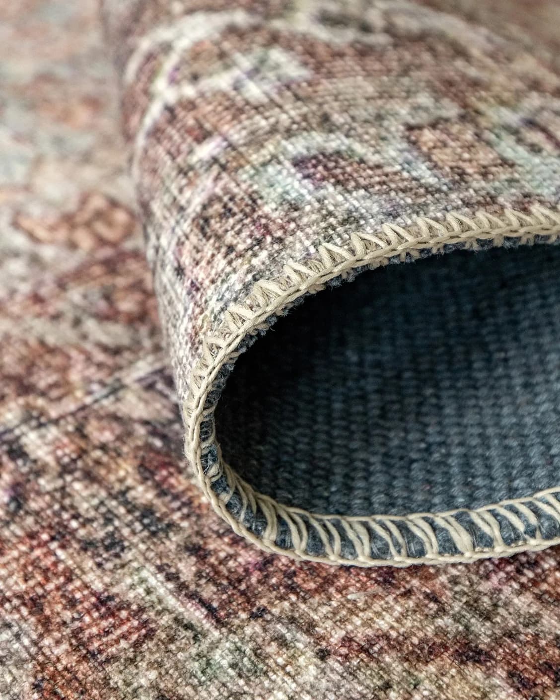 Vince Sandy carpet in beige and multicolour, shown in a product close-up as image 10