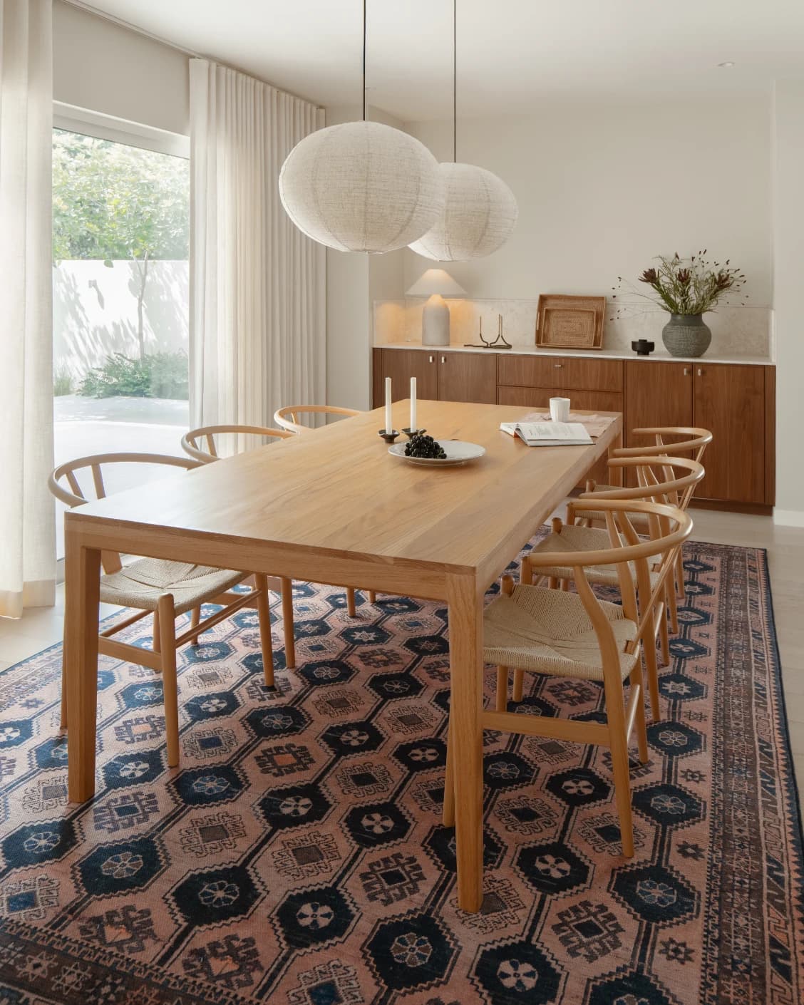 Vincent Blossom carpet in pink, blue and multicolour, shown in a lifestyle front view as image 6