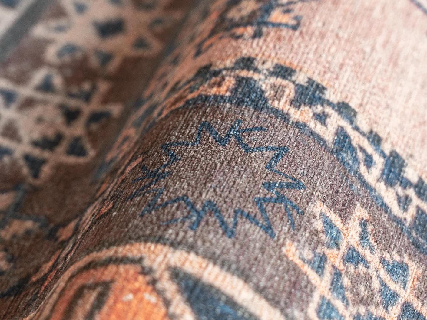 Vincent Blossom carpets in pink, blue and multicolour, shown in a product close-up as image 2