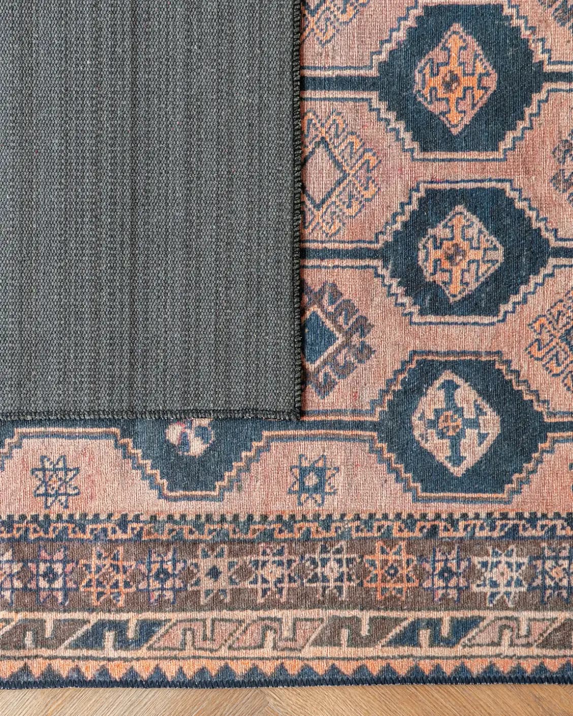 Vincent Blossom carpet in pink, blue and multicolour, shown in a product top view as image 32