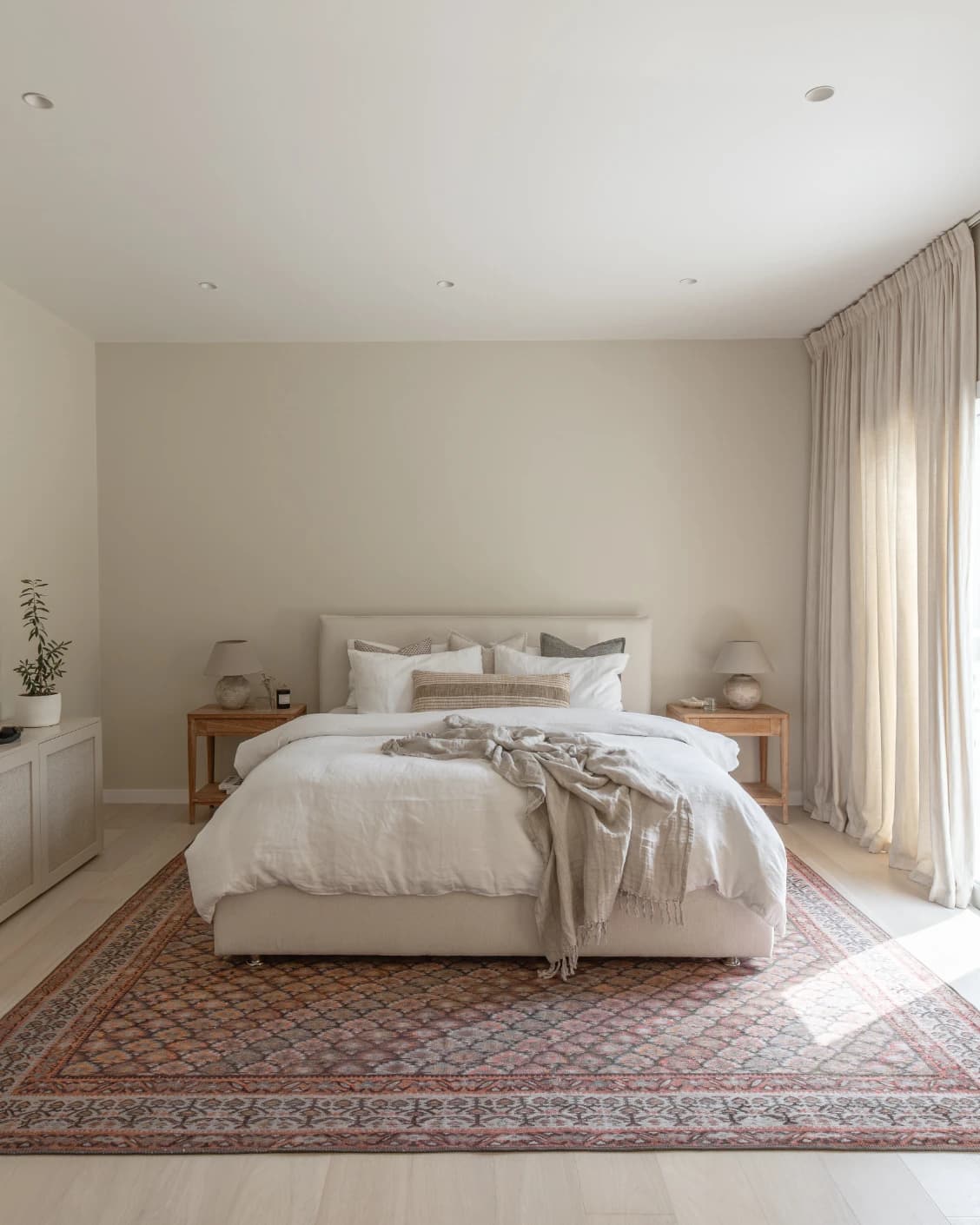 Vincent Copper carpet in taupe, orange and multicolour, shown in a lifestyle front view as image 13
