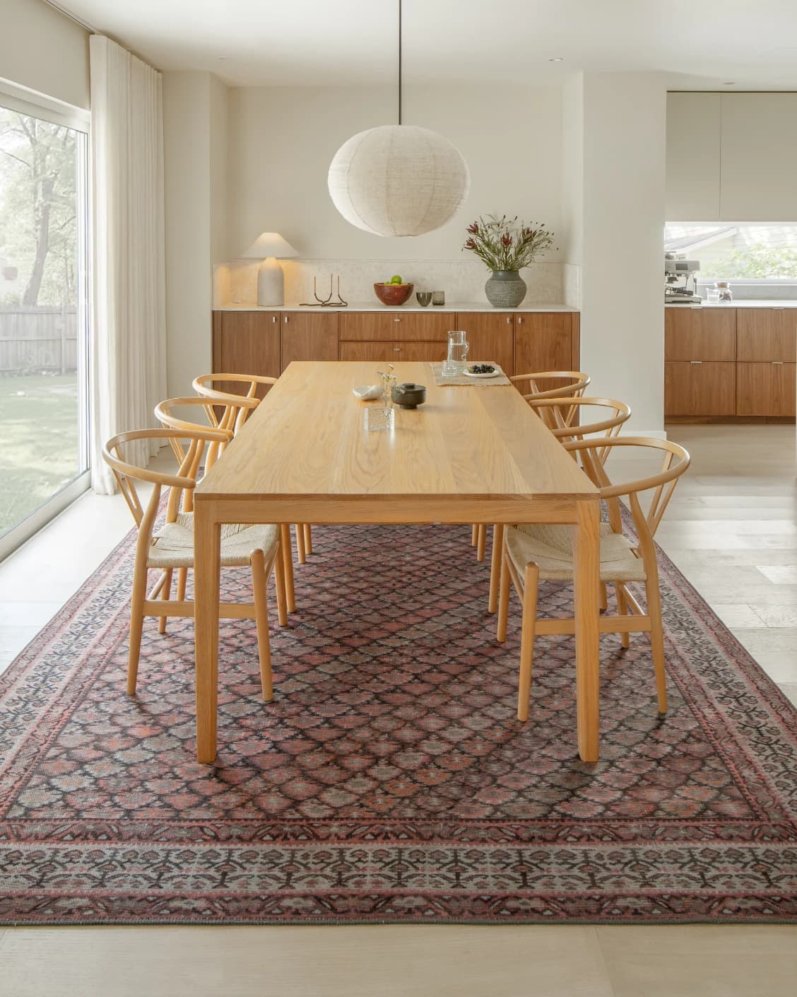 Vincent Copper carpet in taupe, orange and multicolour, shown in a lifestyle front view as image 8