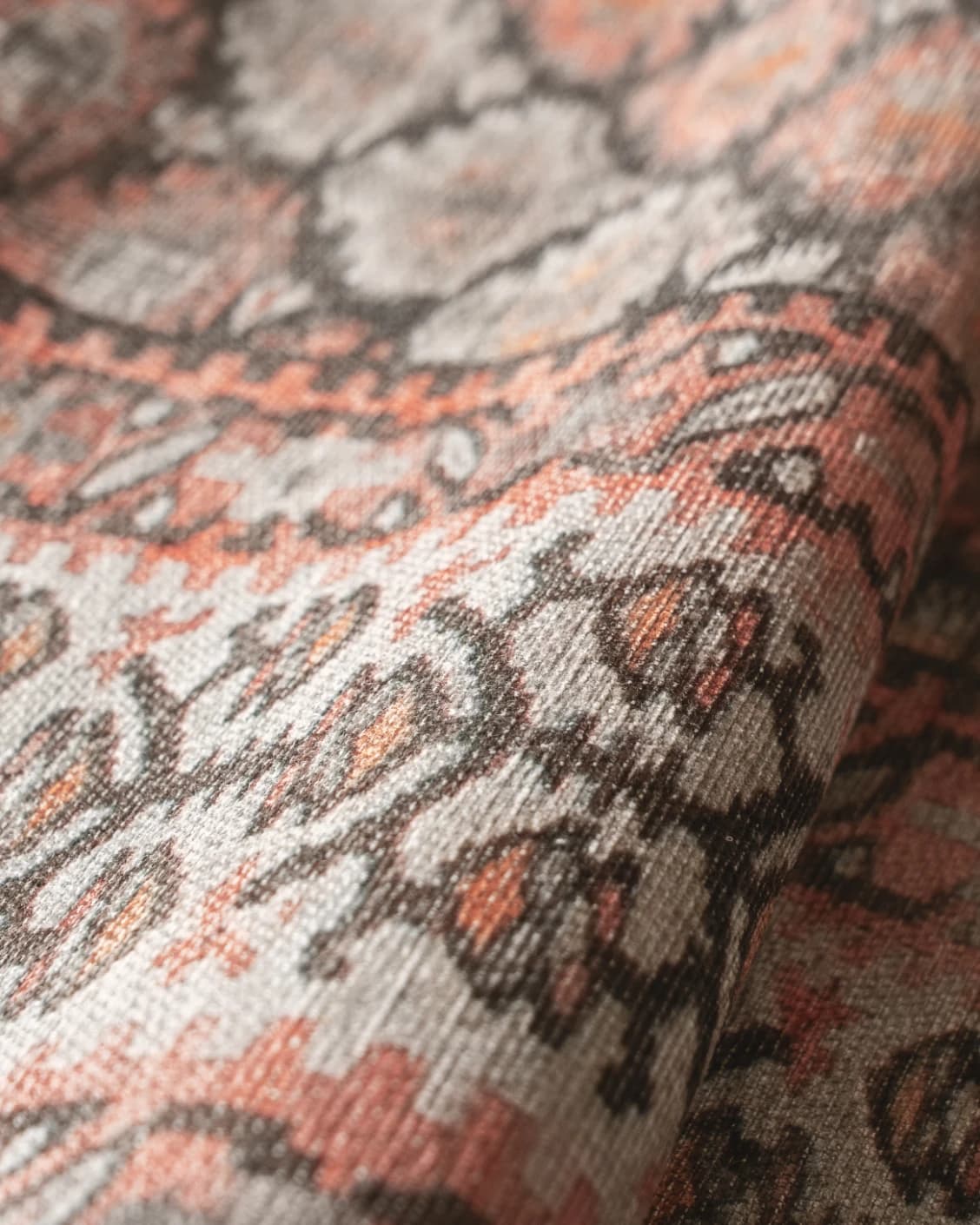 Vincent Copper carpet in taupe, orange and multicolour, shown in a product as image 31