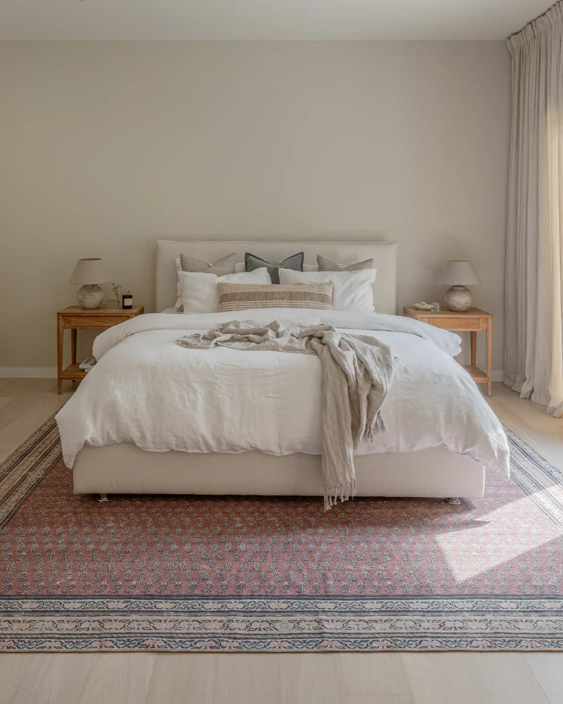 Vincent Coral carpet in coral, red and multicolour, shown in a lifestyle front view as image 13