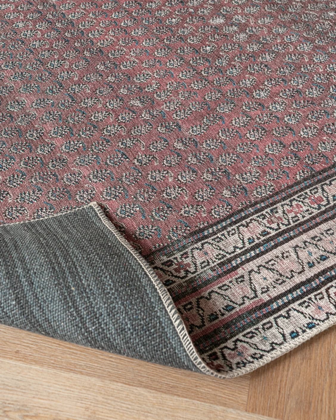 Vincent Coral Runners carpet in coral, red and multicolour, shown in a product close-up as image 5