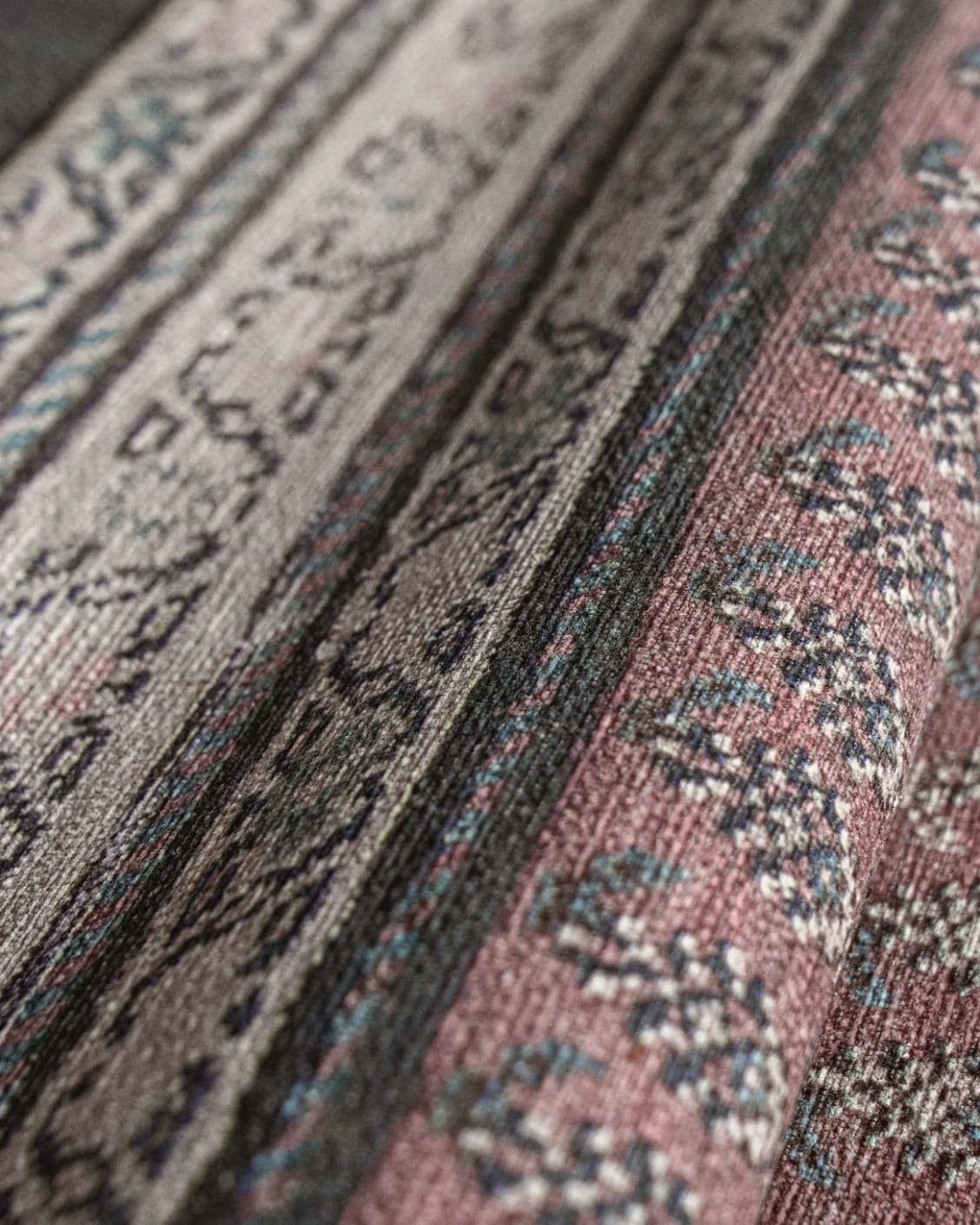 Vincent Coral Runners carpet in coral, red and multicolour, shown in a product close-up as image 6