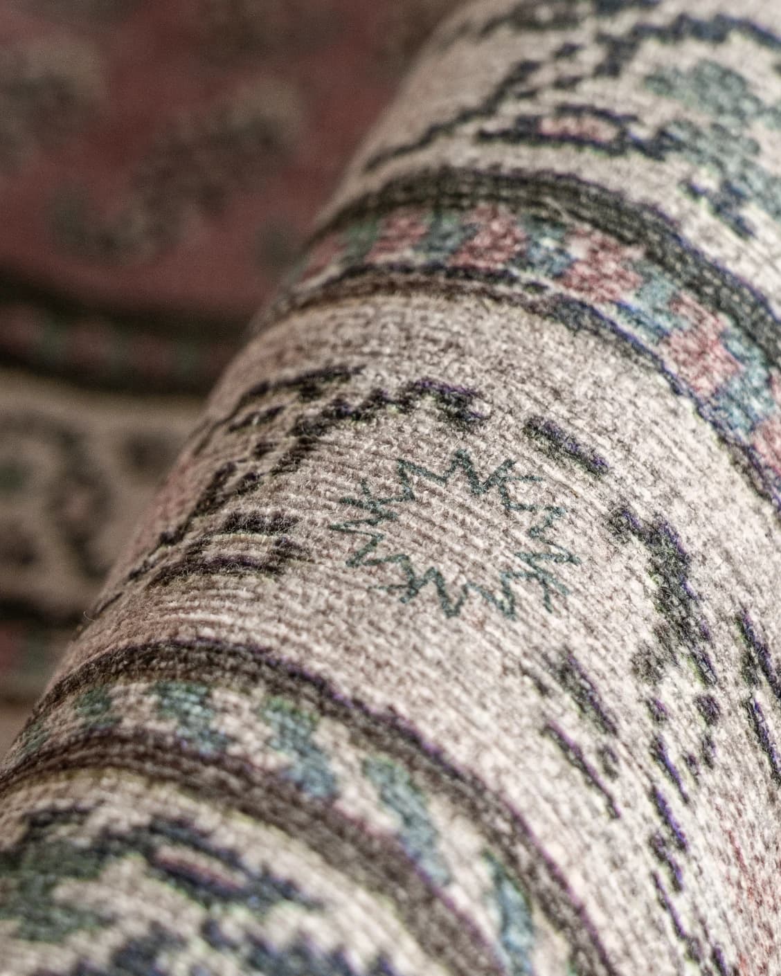 Vincent Coral Runners carpet in coral, red and multicolour, shown in a product close-up as image 7