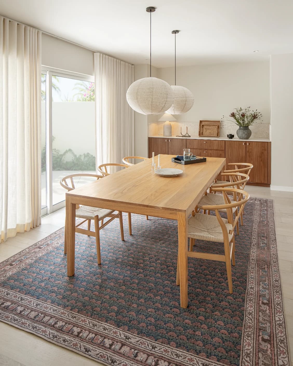 Vincent Denim carpet in blue, rust and multicolour, shown in a lifestyle left view as image 20