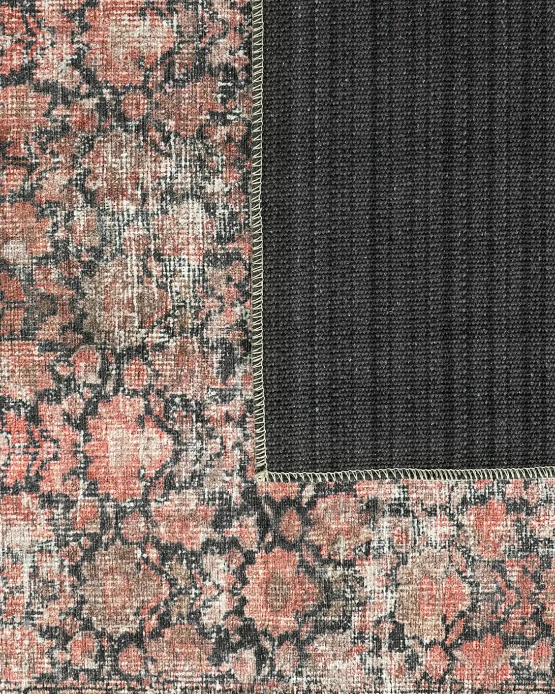 Vincent Terracotta carpet in rust and multicolour, shown in a product close-up as image 35