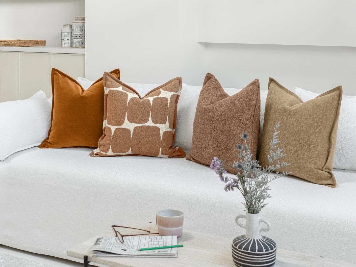 Vinessa Bundle bundle cushions, shown in a lifestyle front view
