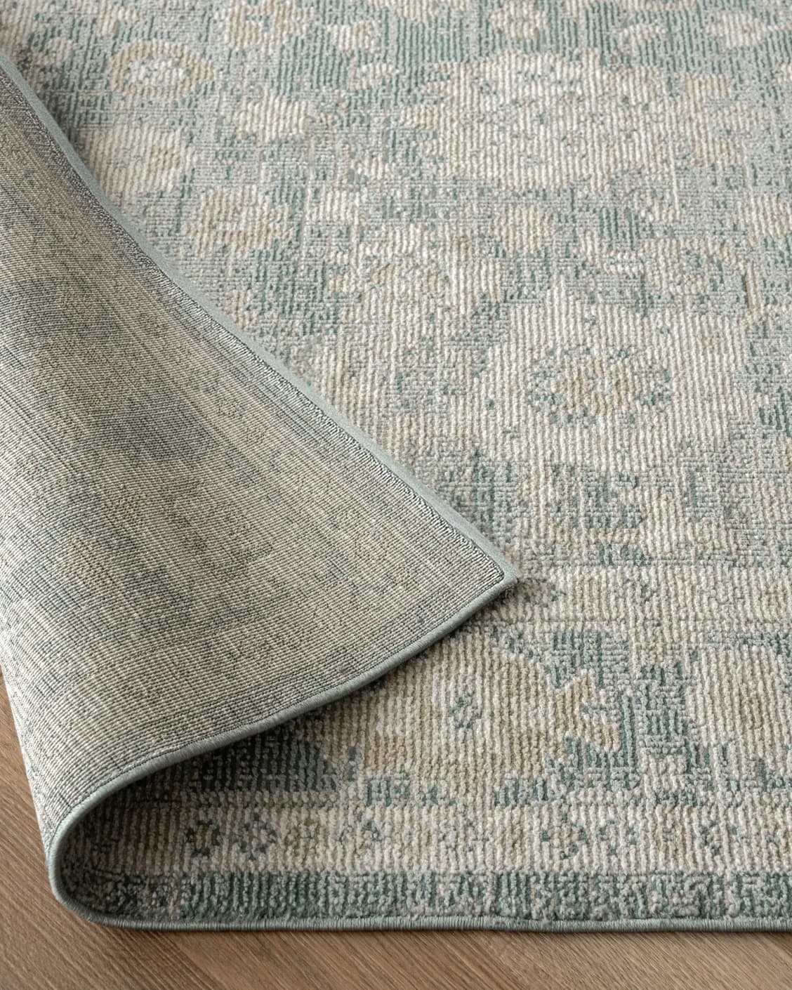 Warren Cobalt carpet in blue and beige, shown in a product close-up as image 10