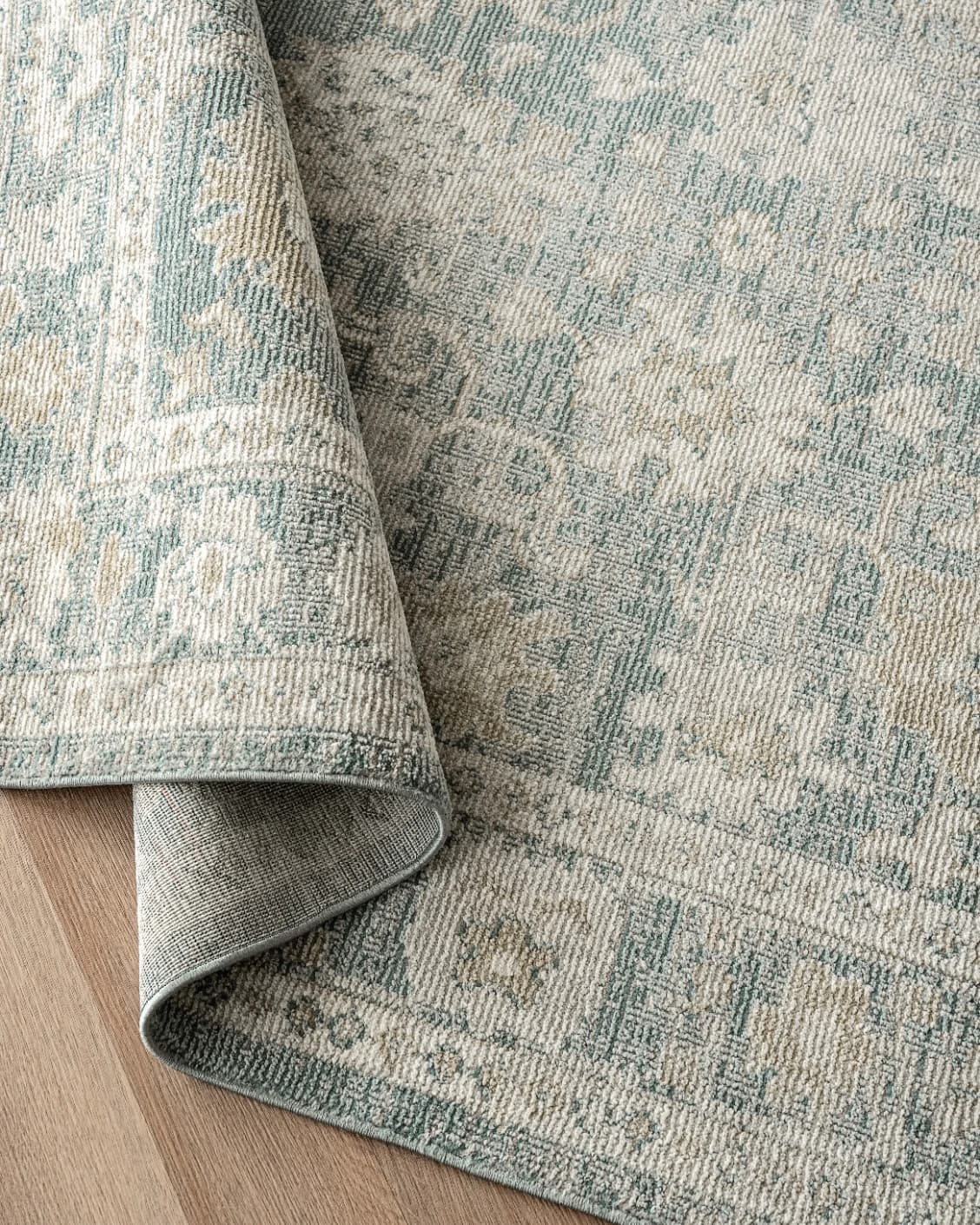 Warren Cobalt carpet in blue and beige, shown in a product close-up as image 11