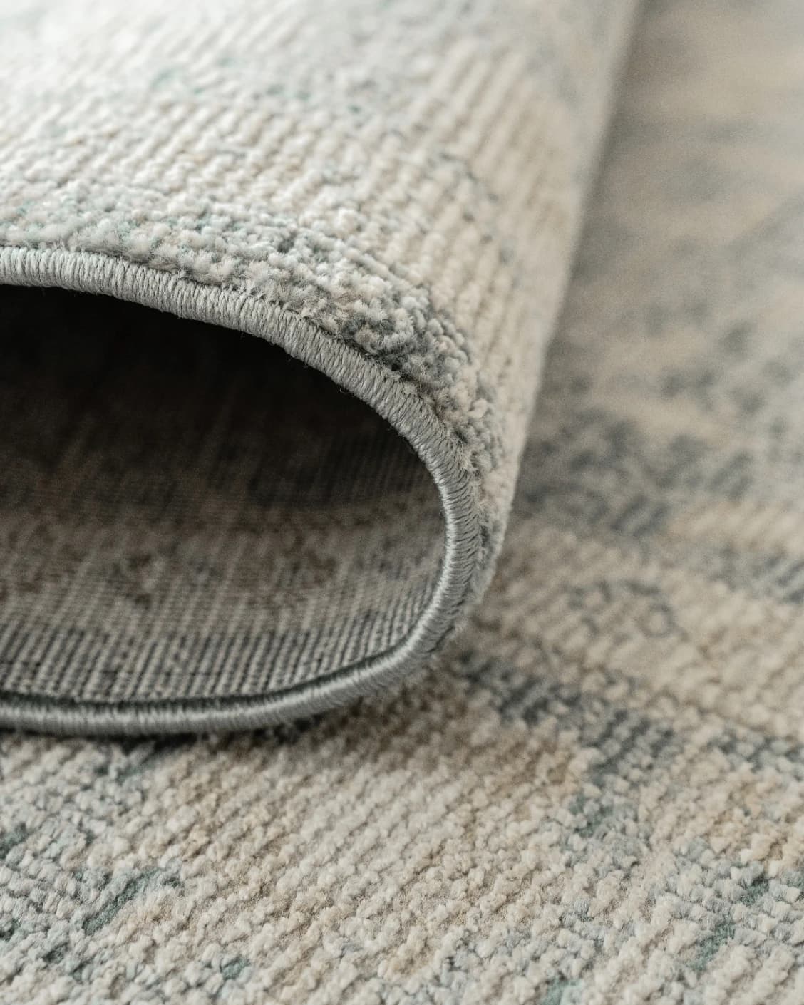 Warren Cobalt carpet in blue and beige, shown in a product close-up as image 12