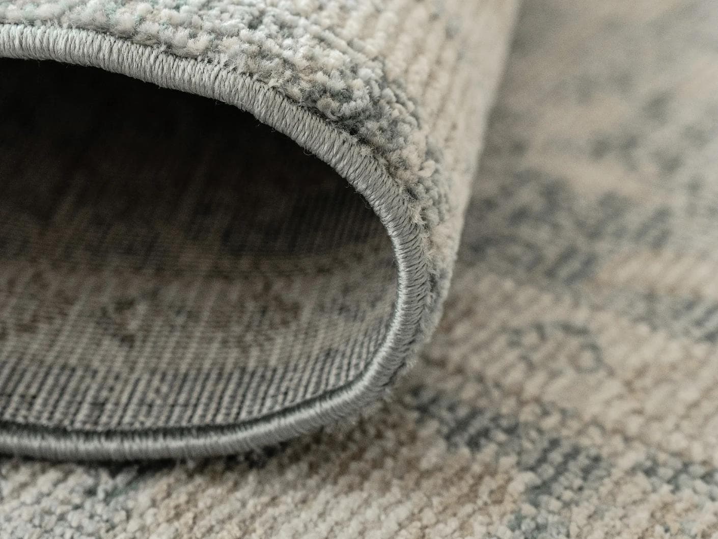 Warren Cobalt carpet in blue and beige, shown in a product close-up as image 12