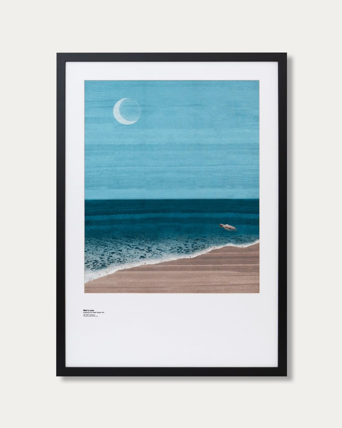 Wars Over fine art print in blue, shown in a lifestyle front view as image 1