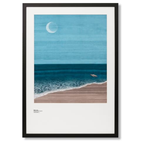 Wars Over fine art print in blue, shown in a lifestyle front view as image 1