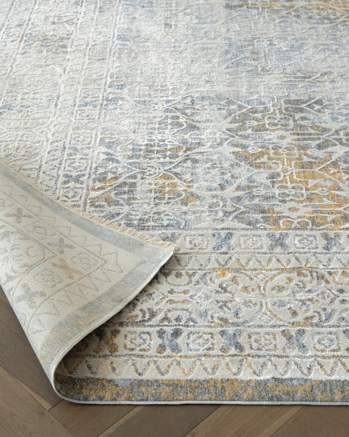 William Sandy carpet in beige, yellow and grey, shown in a lifestyle front view as image 5