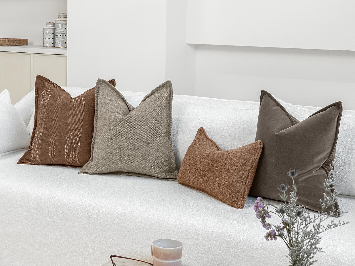 Zach Bundle bundle cushions, shown in a lifestyle front view