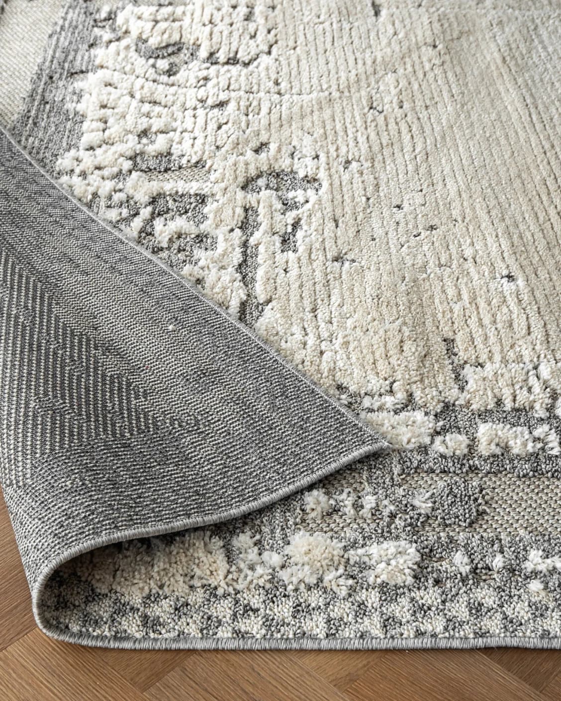 Zahra Bianca carpet in grey and ivory, shown in a product front view as image 14