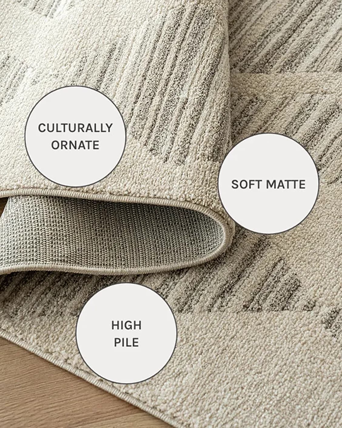 Zen Alba carpets in cream, beige and grey, shown in a close-up as image 14