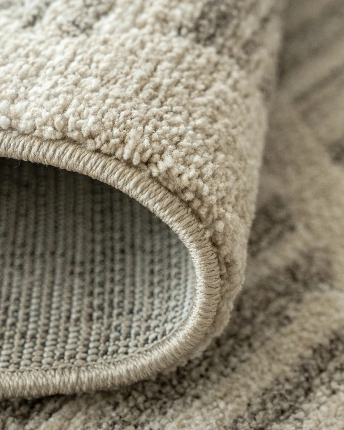 Zen Alba carpet in cream, beige and grey, shown in a product close-up as image 13