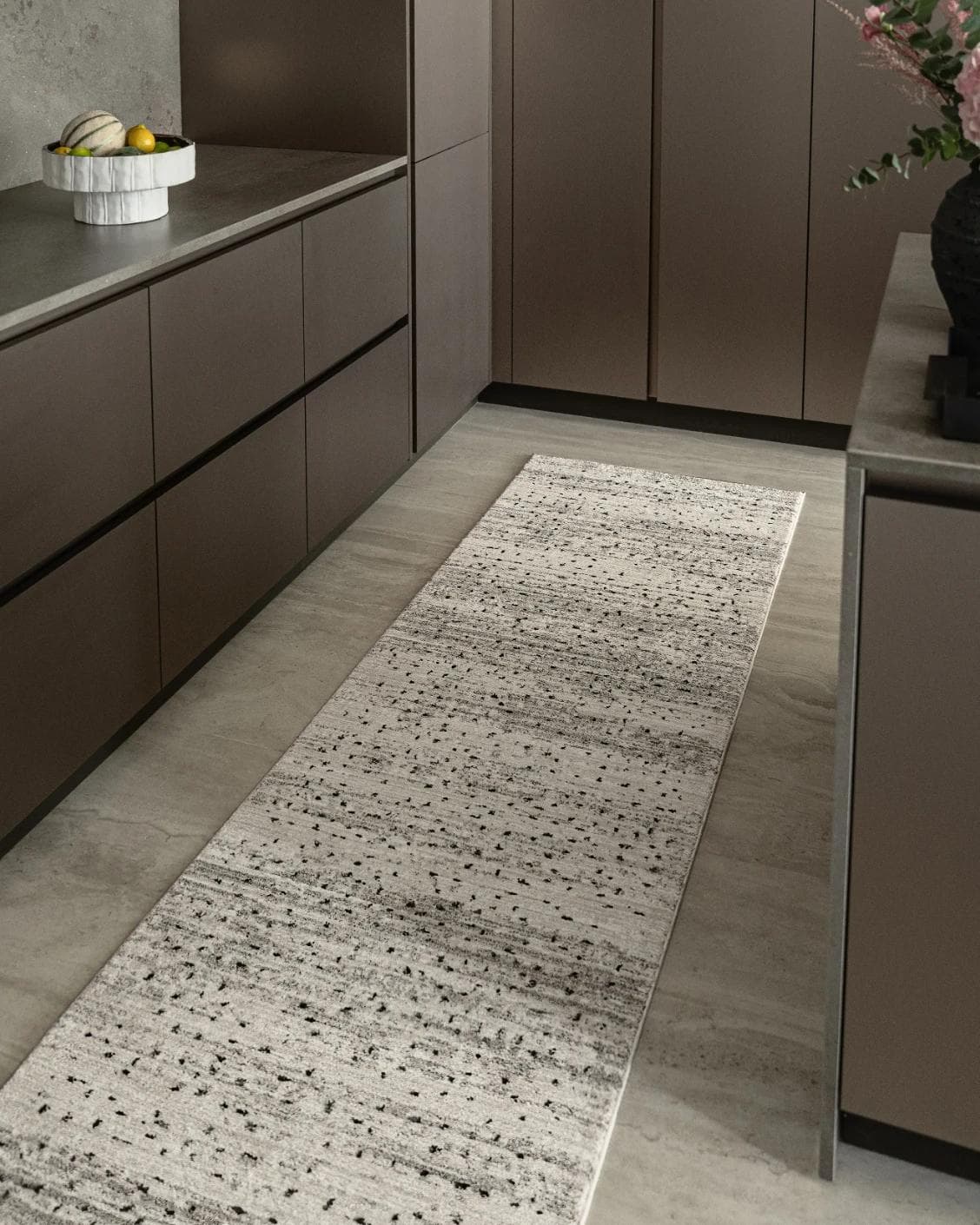 Zen Ashton Runners carpet in beige, shown in a lifestyle left view as image 4