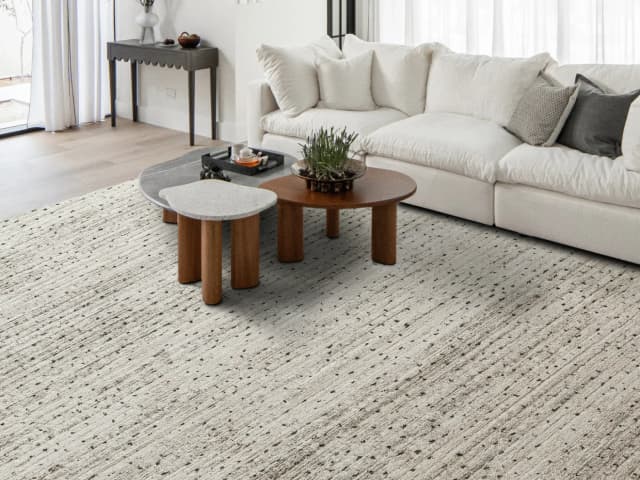 Zen Ashton Runners carpet in beige, shown in a lifestyle left view as image 4