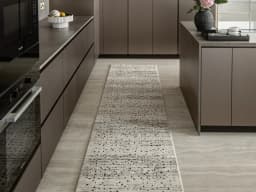 Zen Ashton Runners carpet in beige, shown in a lifestyle front view
