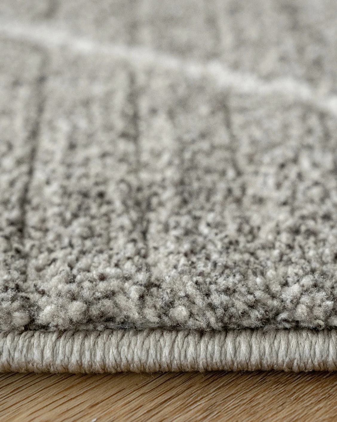 Zen Dune carpet in grey and off white, shown in a product close-up as image 10