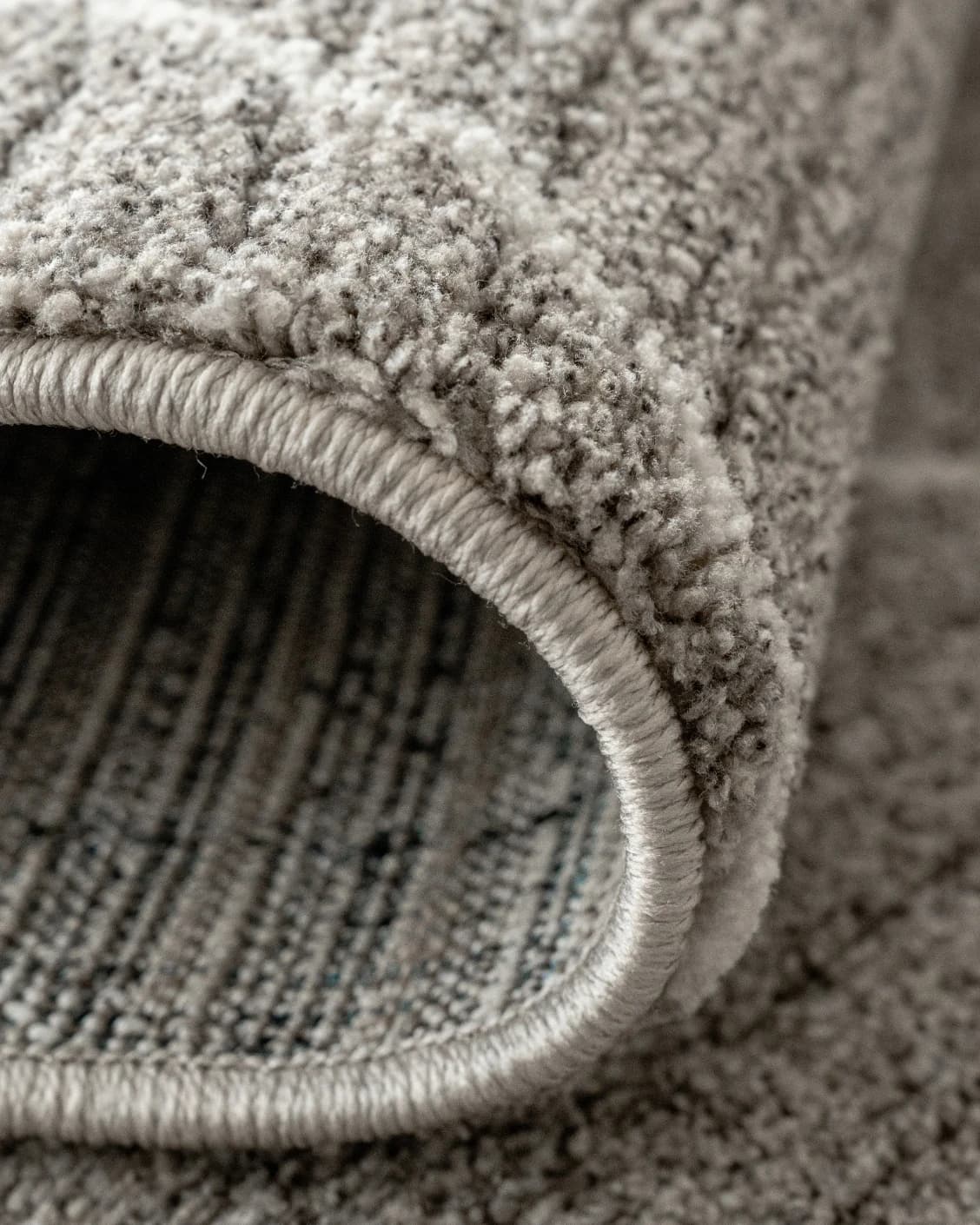 Zen Dune carpet in grey and off white, shown in a product close-up as image 12