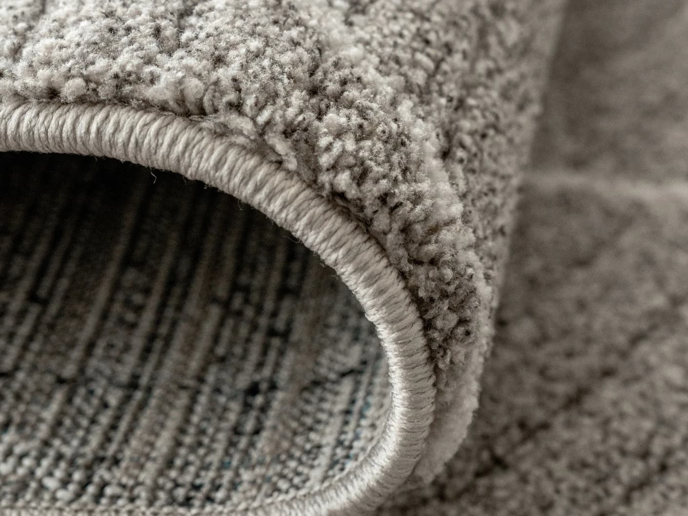 Zen Dune carpet in grey and off white, shown in a lifestyle front view as image 4