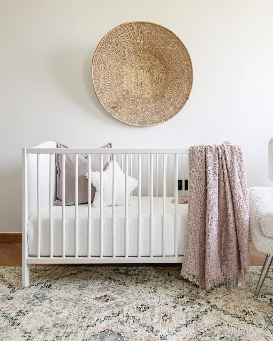 Zen Sandy carpet in beige and blue, shown in a lifestyle front view as image 4