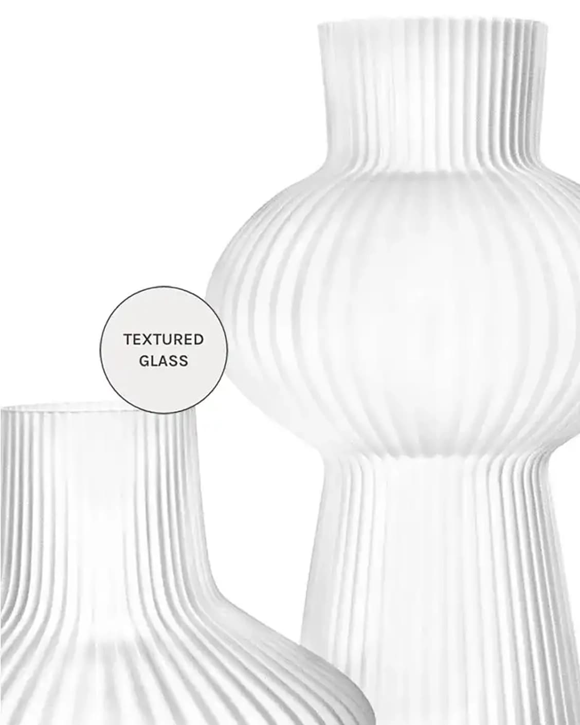 Zenya Bundle vases in white, shown in a product close-up as image 9