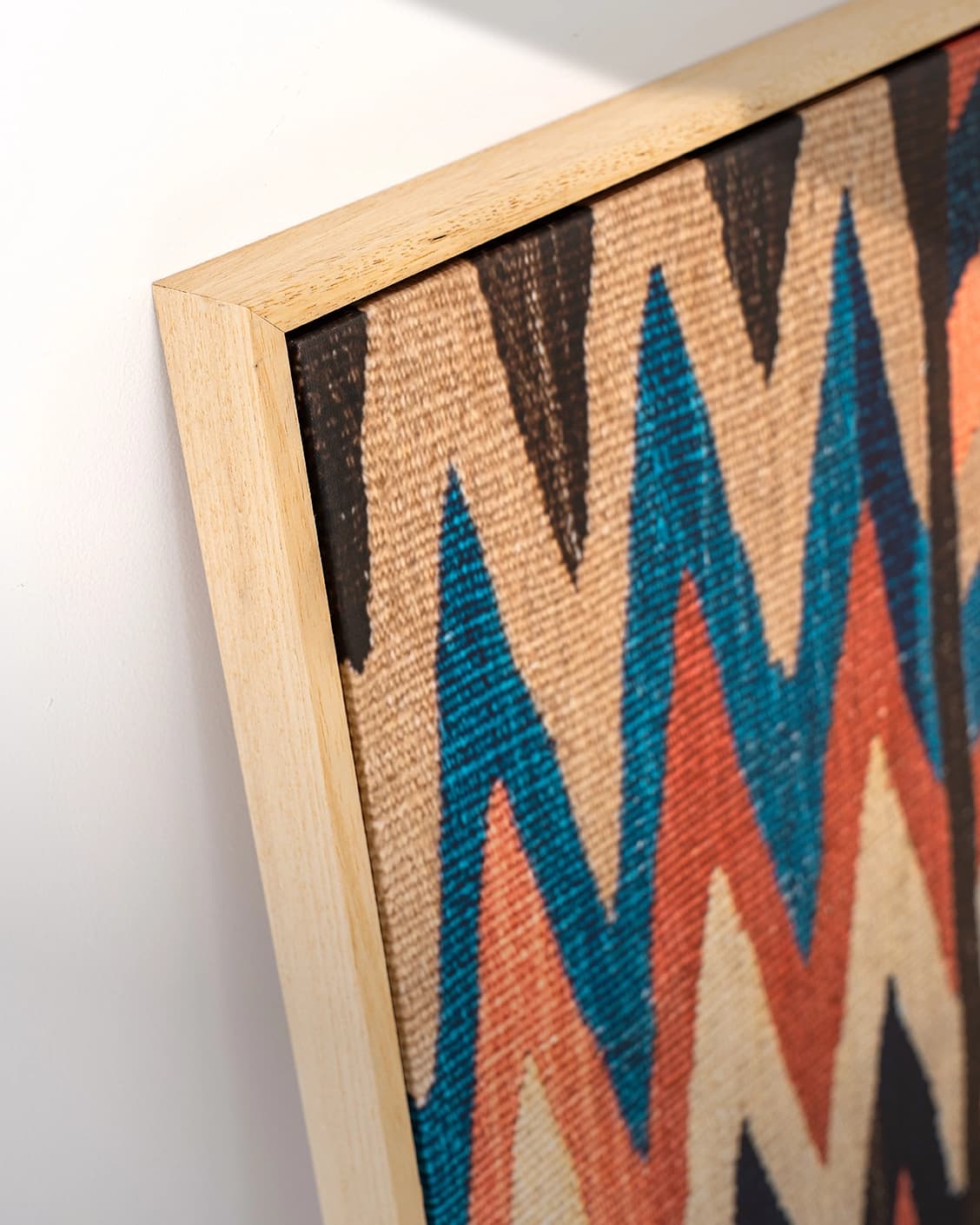 Zig & Zag canvas in multicolour, shown in a lifestyle close-up as image 5