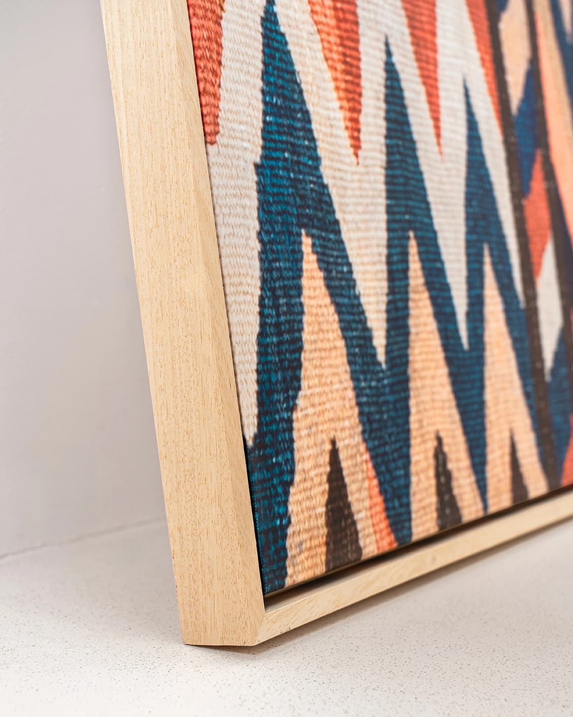 Zig & Zag canvas in multicolour, shown in a lifestyle close-up as image 6