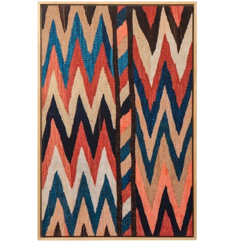 Zig & Zag canvas in multicolour, shown in a product front view as image 1