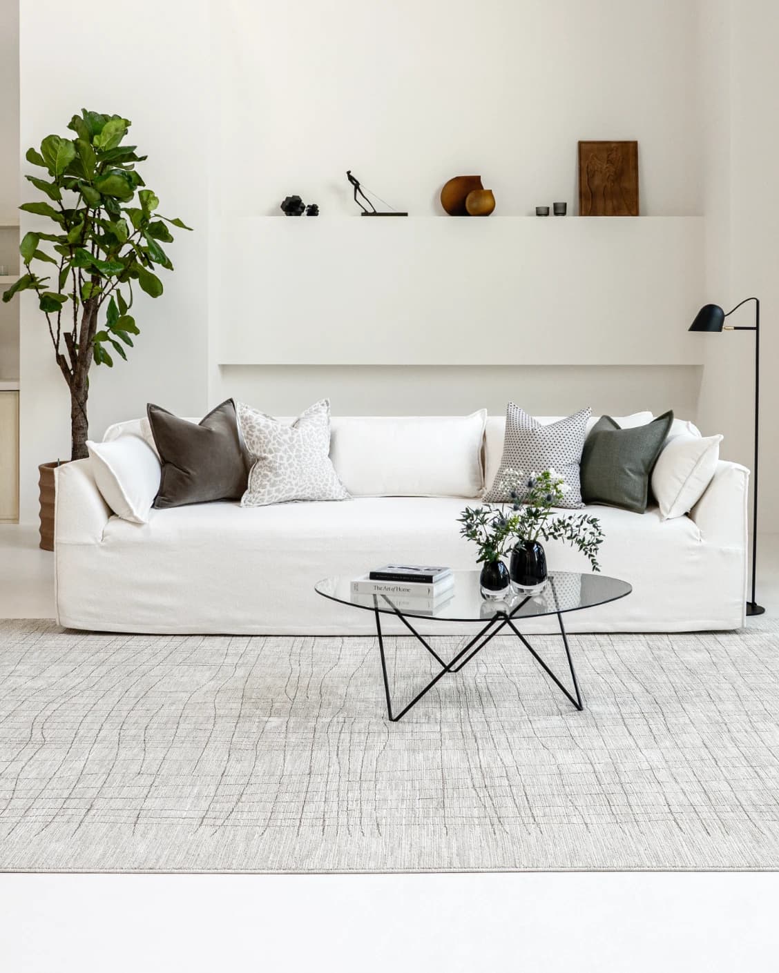 Zion Sandy carpet in sandy and ivory, shown in a lifestyle front view as image 4