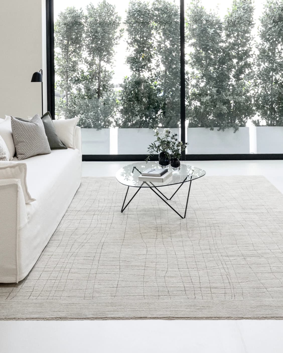 Zion Sandy carpet in sandy and ivory, shown in a lifestyle front view as image 6