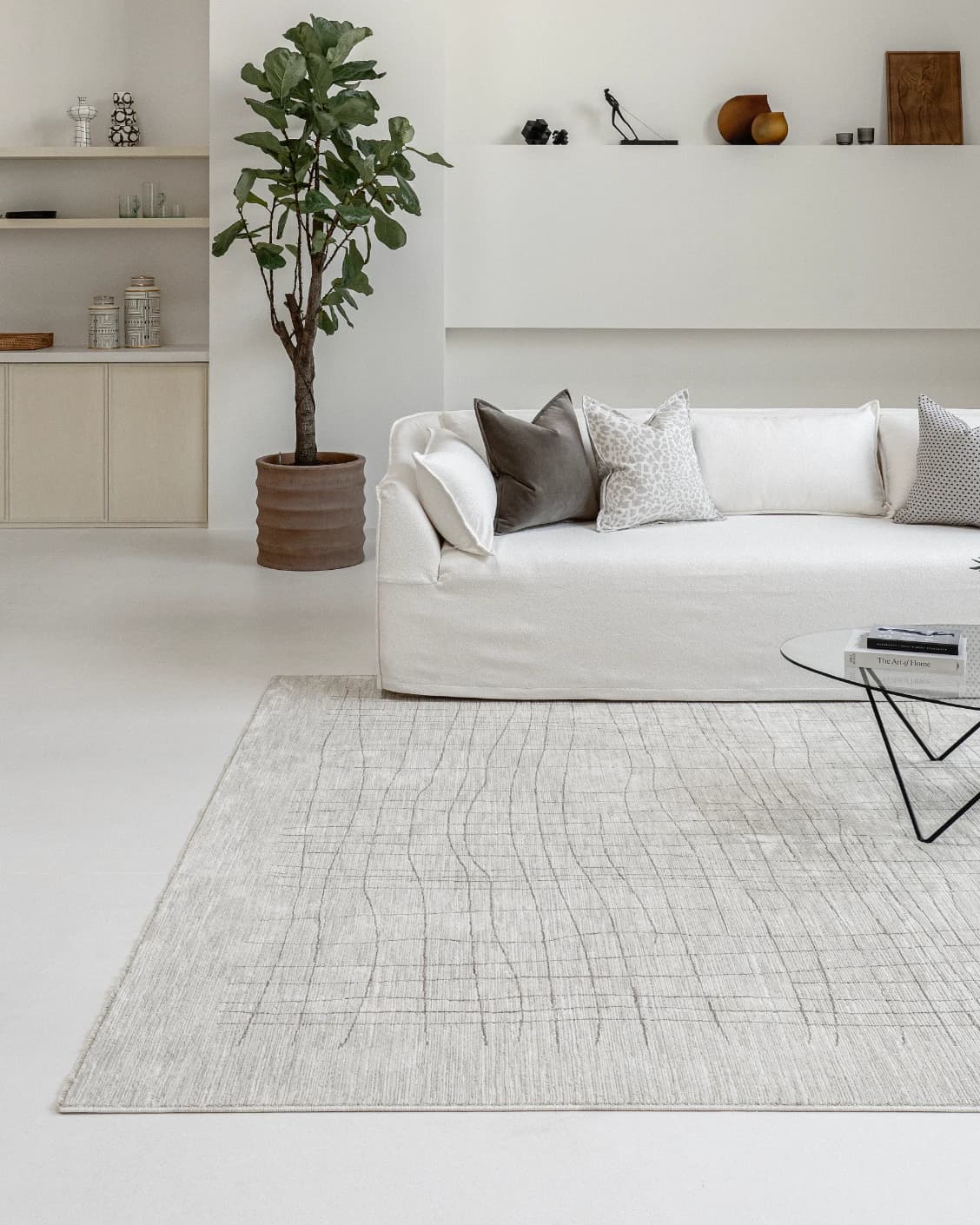 Zion Sandy carpet in sandy and ivory, shown in a lifestyle front view as image 7