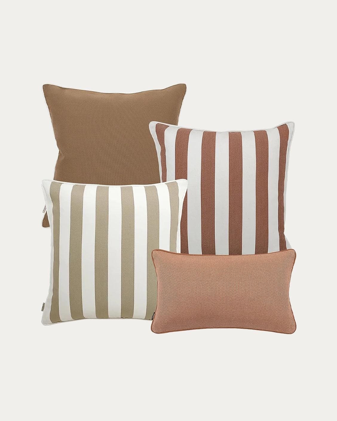 Imani Bundle outdoor bundles in brown and rust, shown in a product as image 1