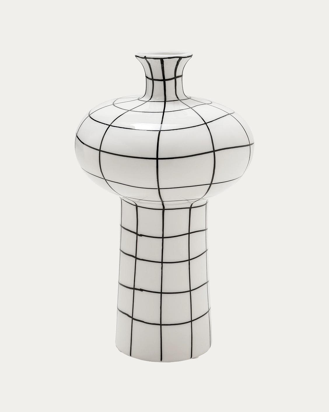 Iris Arneson vases in white and black, shown in a product front view as image 1