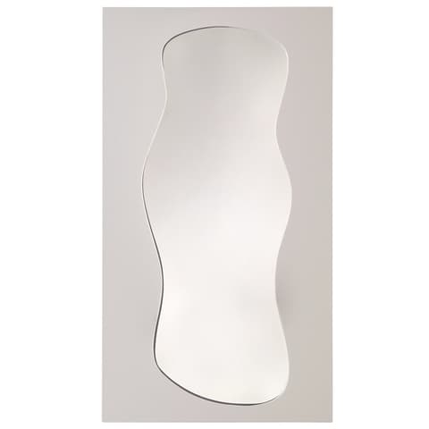 Ivrea mirror in soft ivory and stone, shown in a product front view as image 1