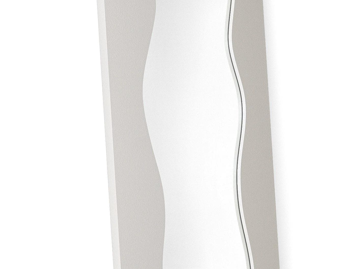 Ivrea mirror in soft ivory and stone, shown in a product left view as image 1