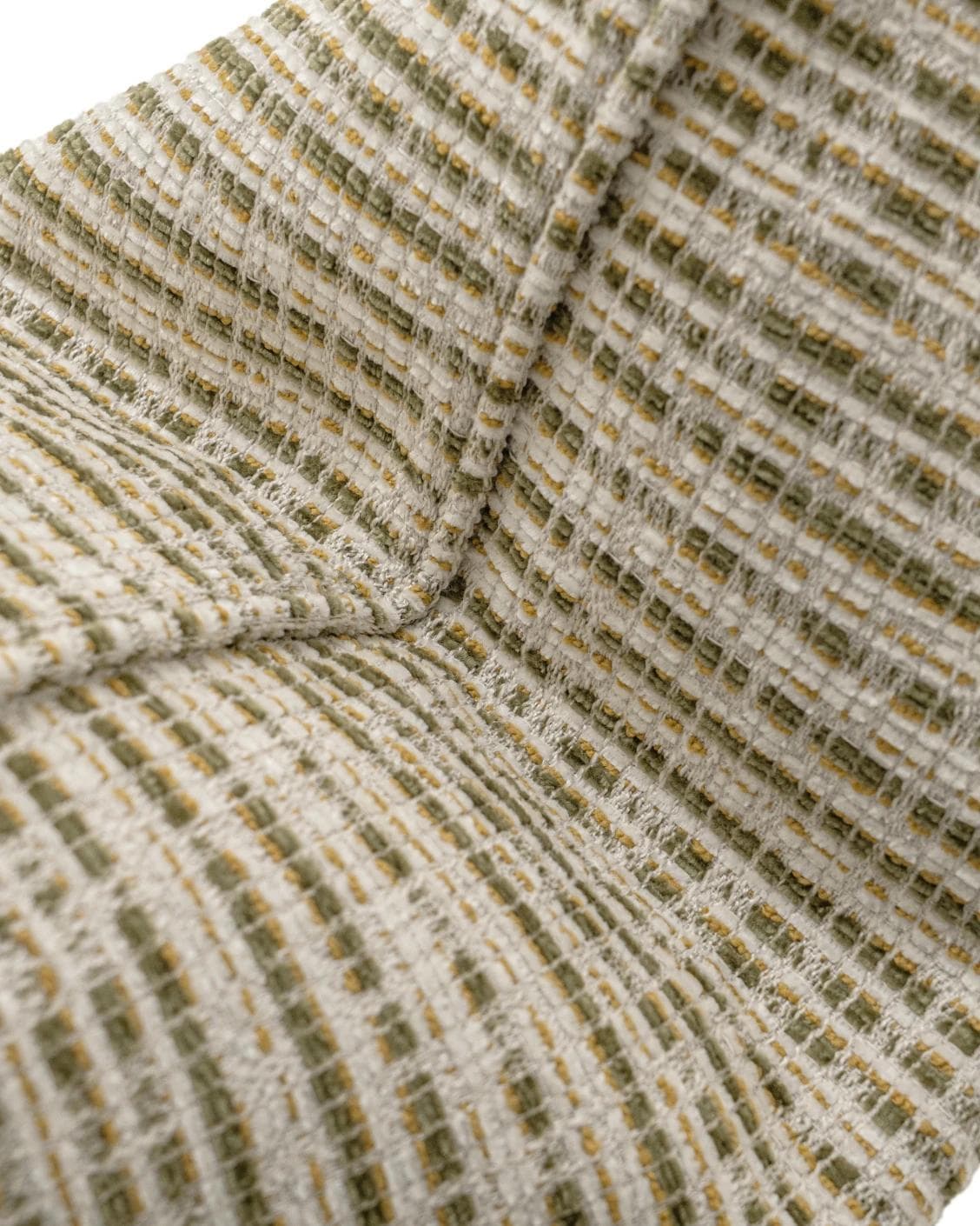 Izzy Olive cushion in ivory, shown in a product top view as image 9